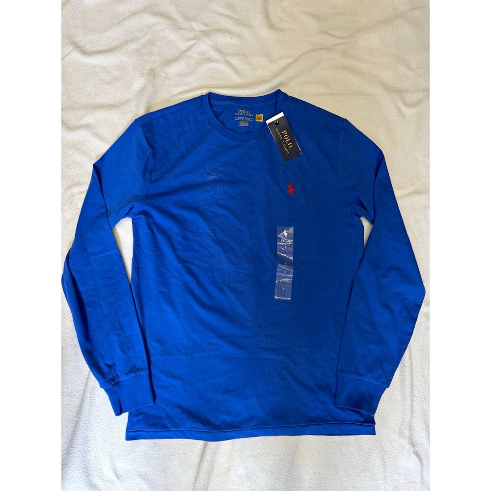 Polo Ralph Lauren Classic Fit Long Sleeve Crewneck T-Shirt Blue S Polo Pony